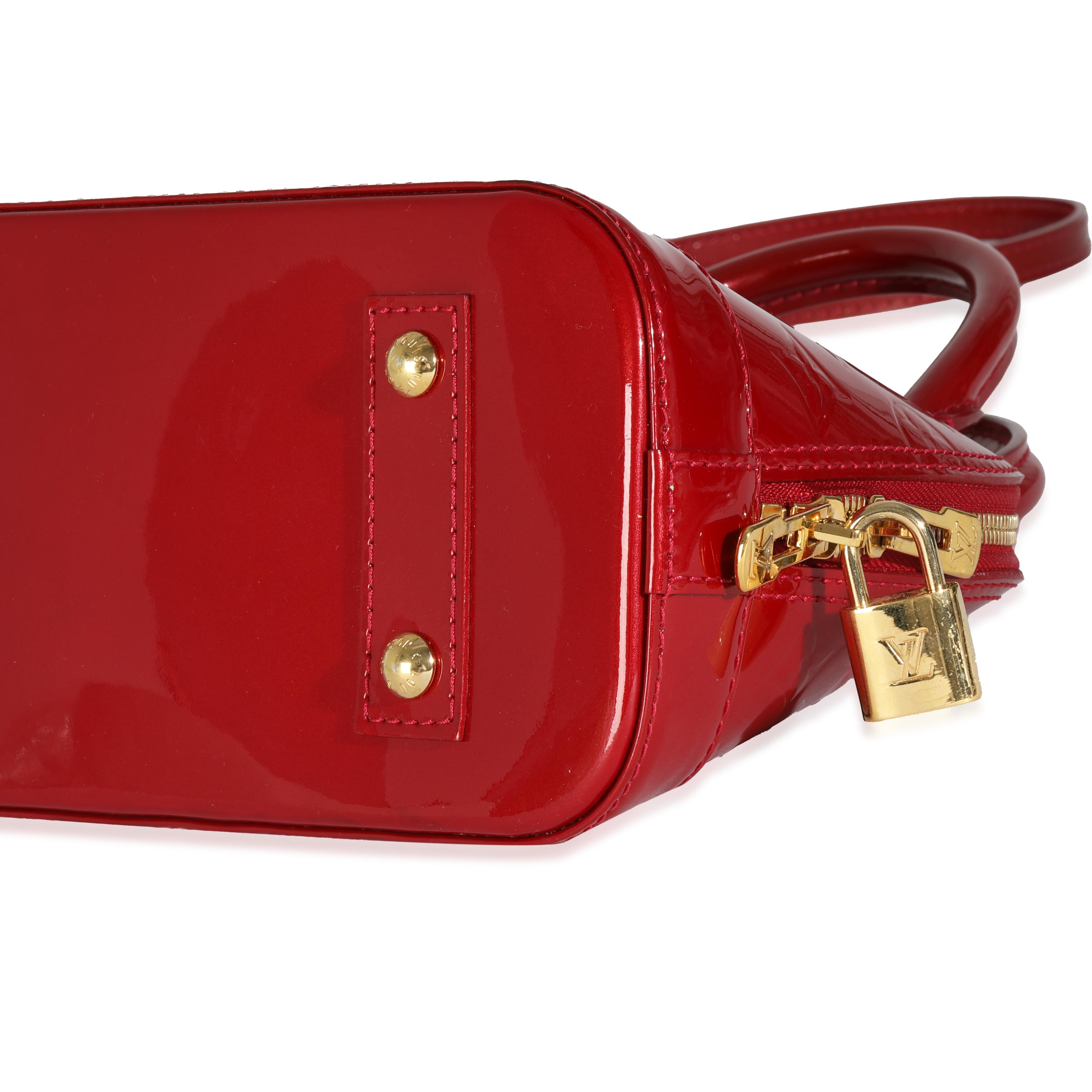 Women's Louis Vuitton Cherry Monogram Vernis Alma BB