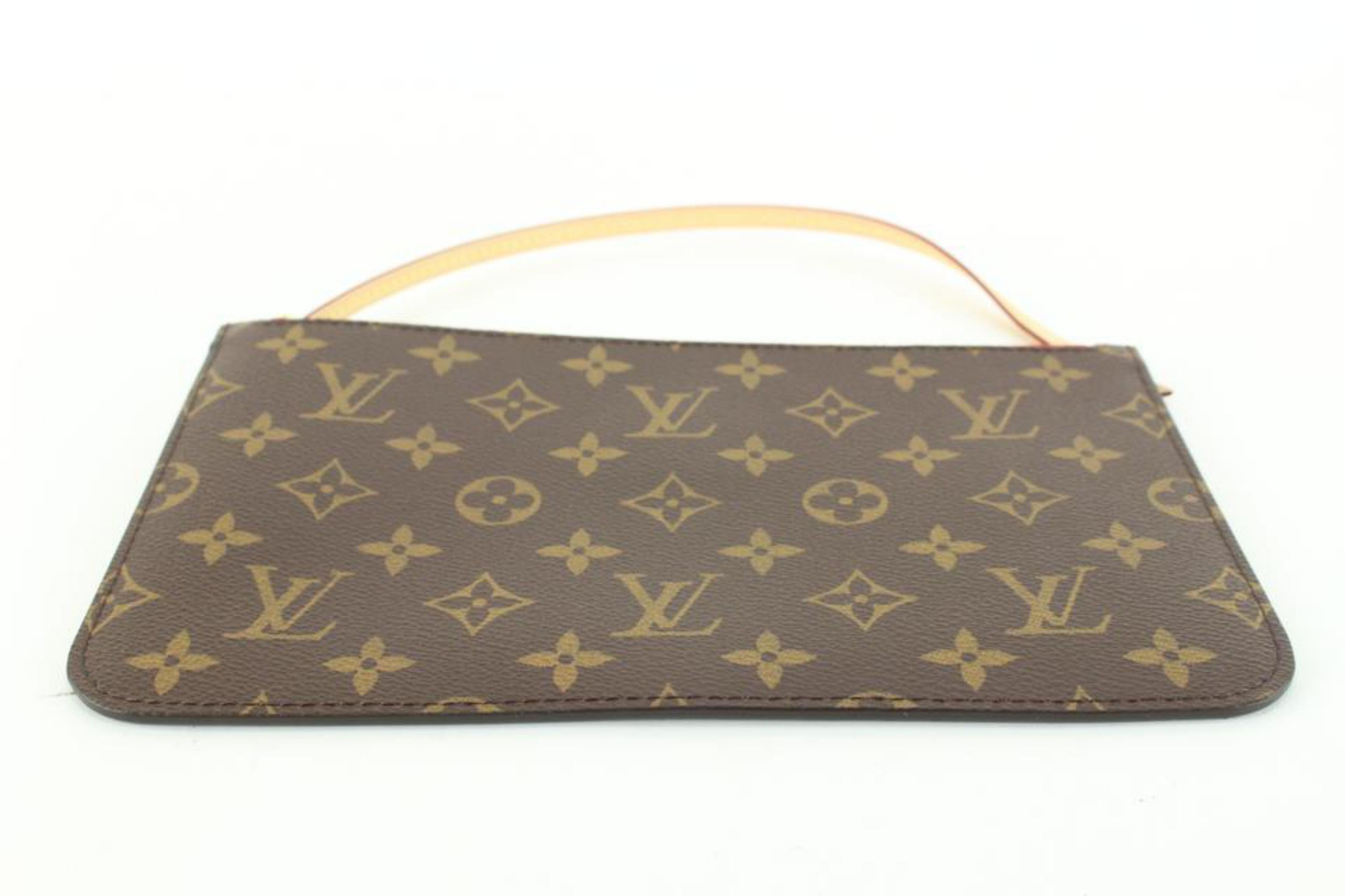 Brown Louis Vuitton Cherry Red Monogram Neverfull Pochette MM or GM 10lz810s
