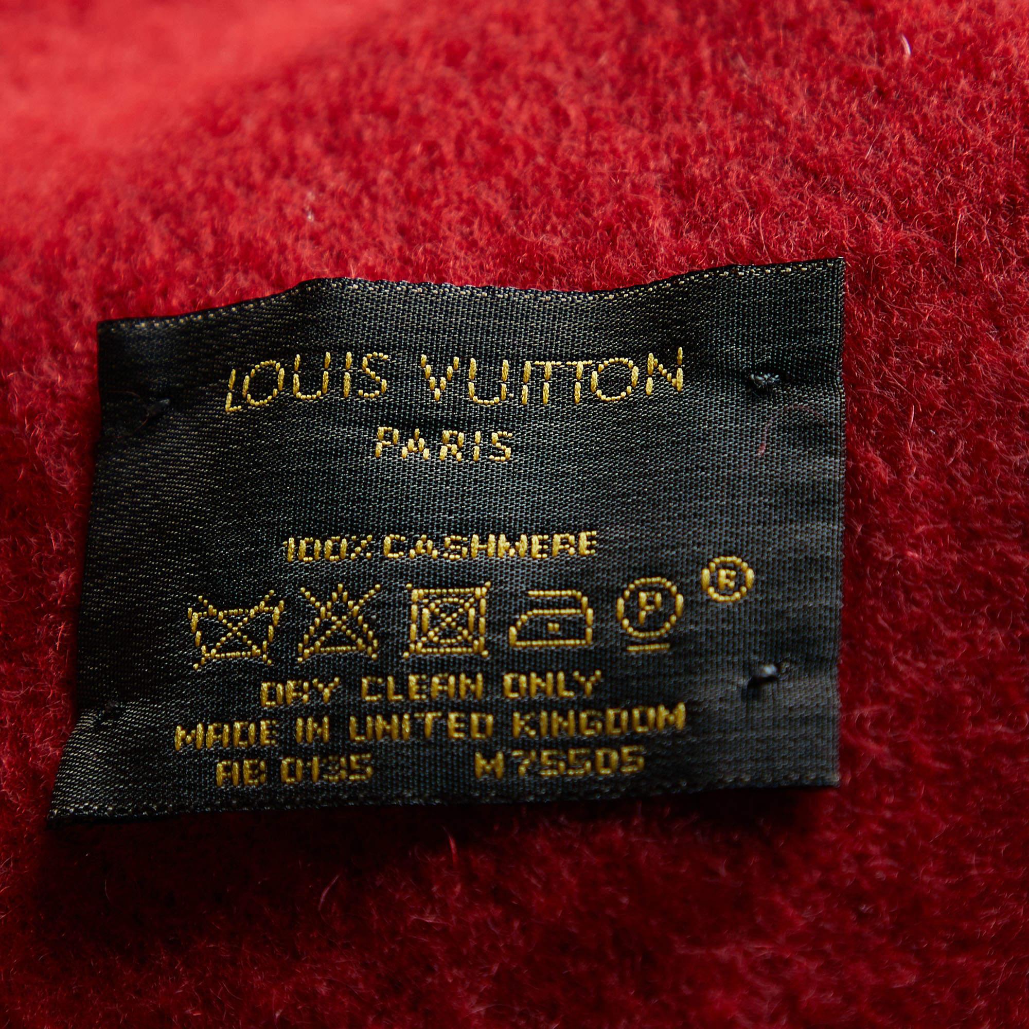 Women's Louis Vuitton Cherry Red Reykjavik Cashmere Scarf
