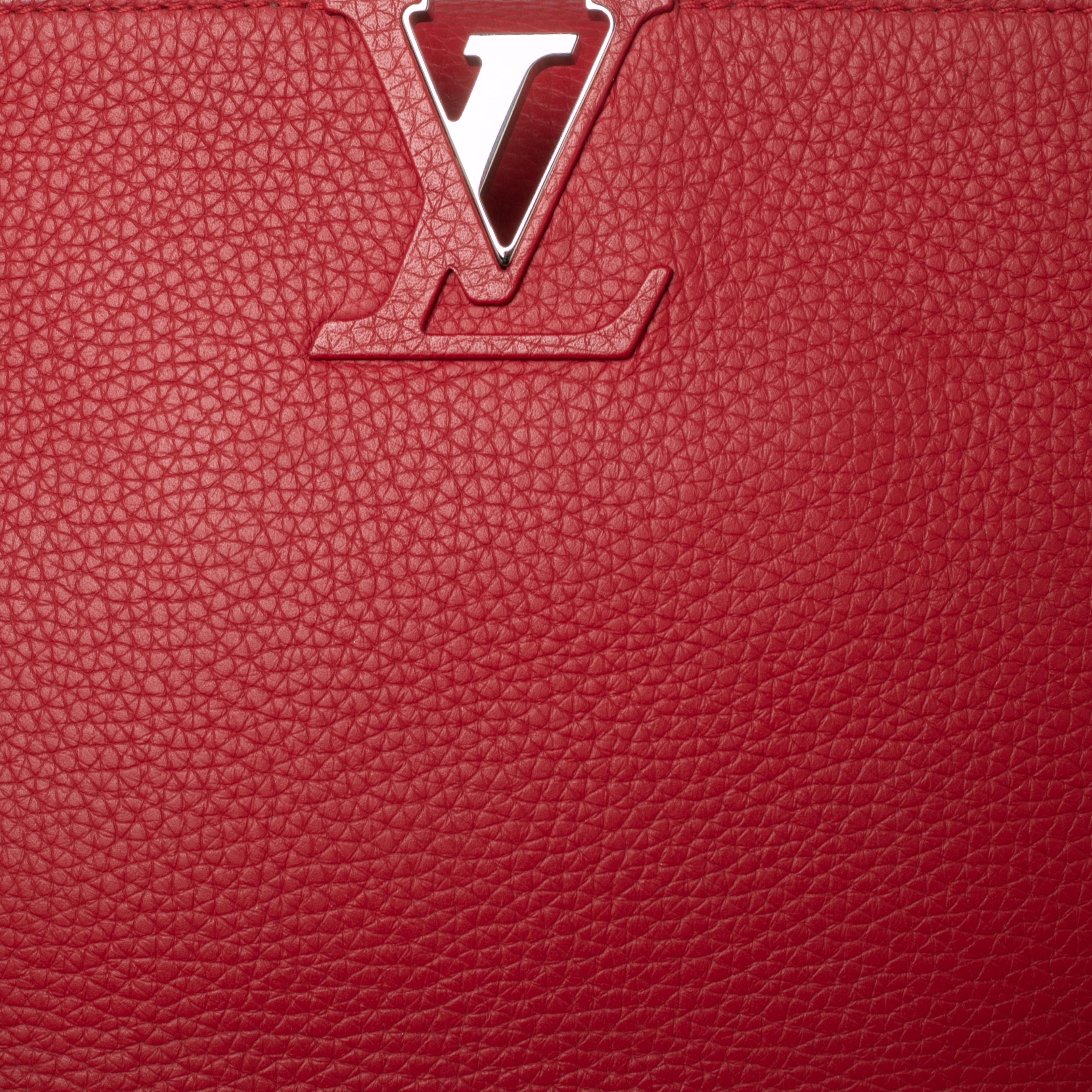 Louis Vuitton Cherry Taurillon Leather Capucines MM Bag 5