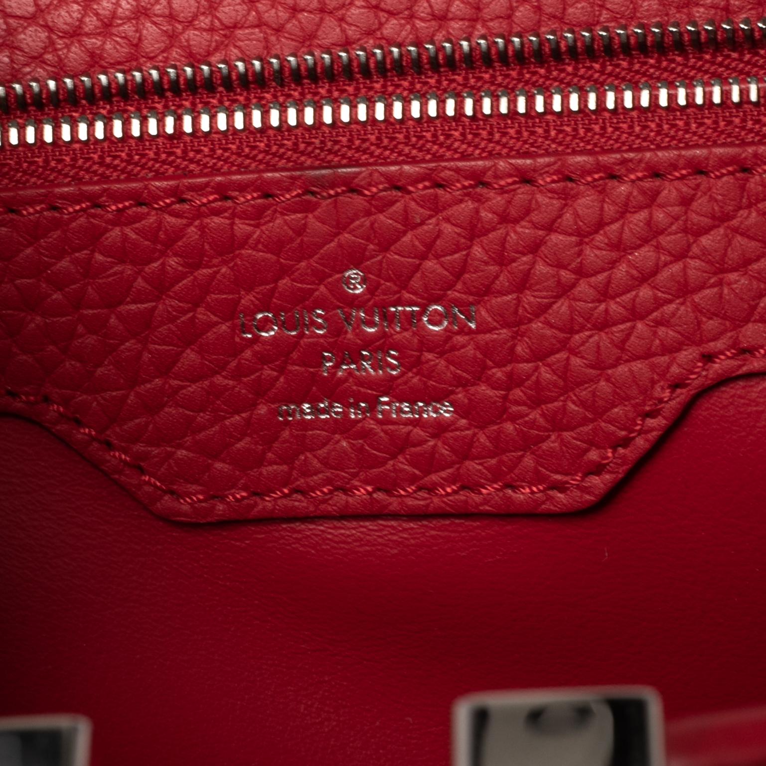 Louis Vuitton Cherry Taurillon Leather Capucines MM Bag 2