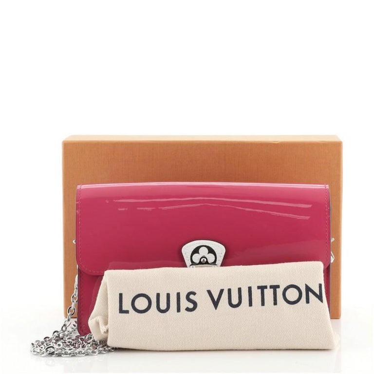 Louis Vuitton Cherrywood Chain Wallet Vernis with Monogram Canvas at  1stDibs