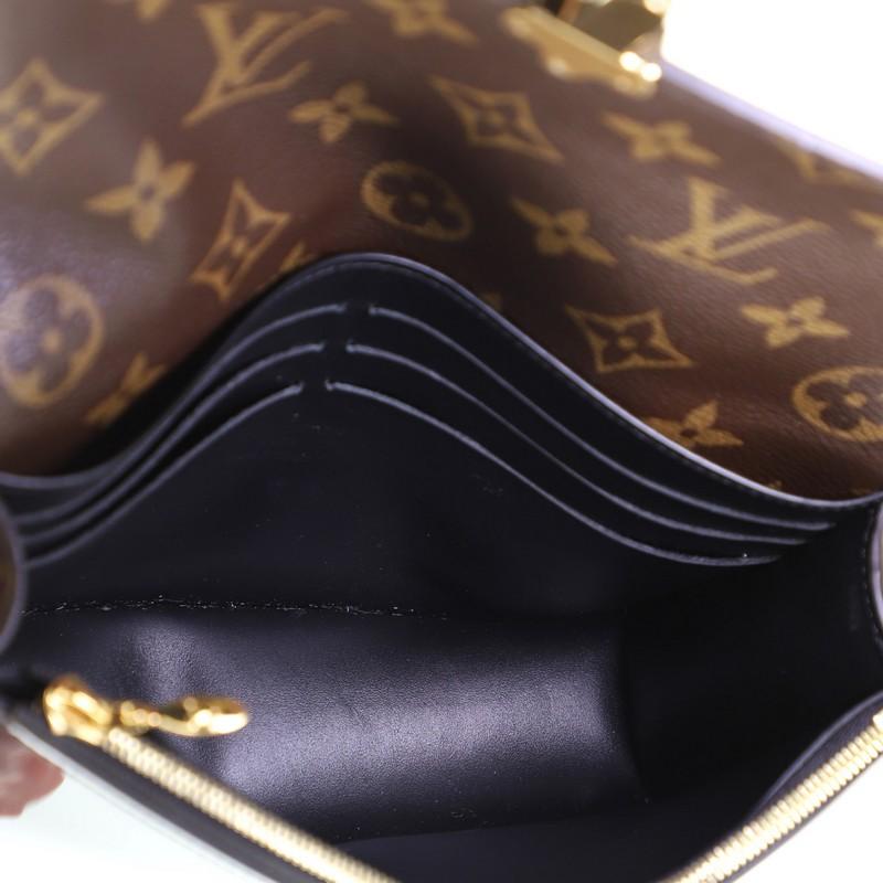 Louis Vuitton Cherrywood Chain Wallet Vernis with Monogram Canvas In Good Condition In NY, NY