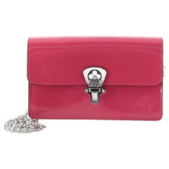 Louis Vuitton Cherrywood Chain Wallet Vernis with Monogram Canvas