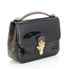 Louis Vuitton Cherrywood Handbag Vernis With Monogram Canvas BB