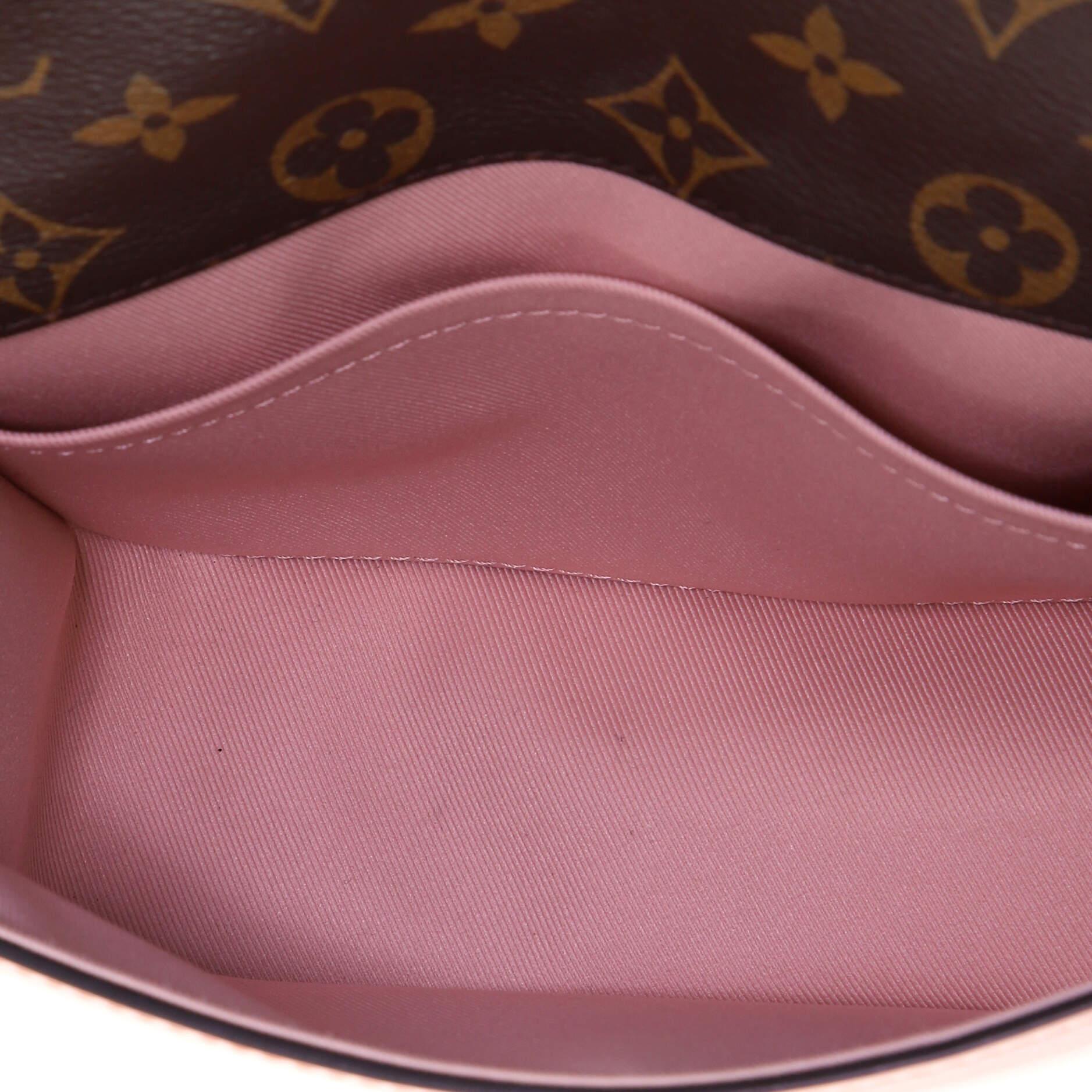 Orange Louis Vuitton Cherrywood Handbag Vernis with Monogram Canvas BB