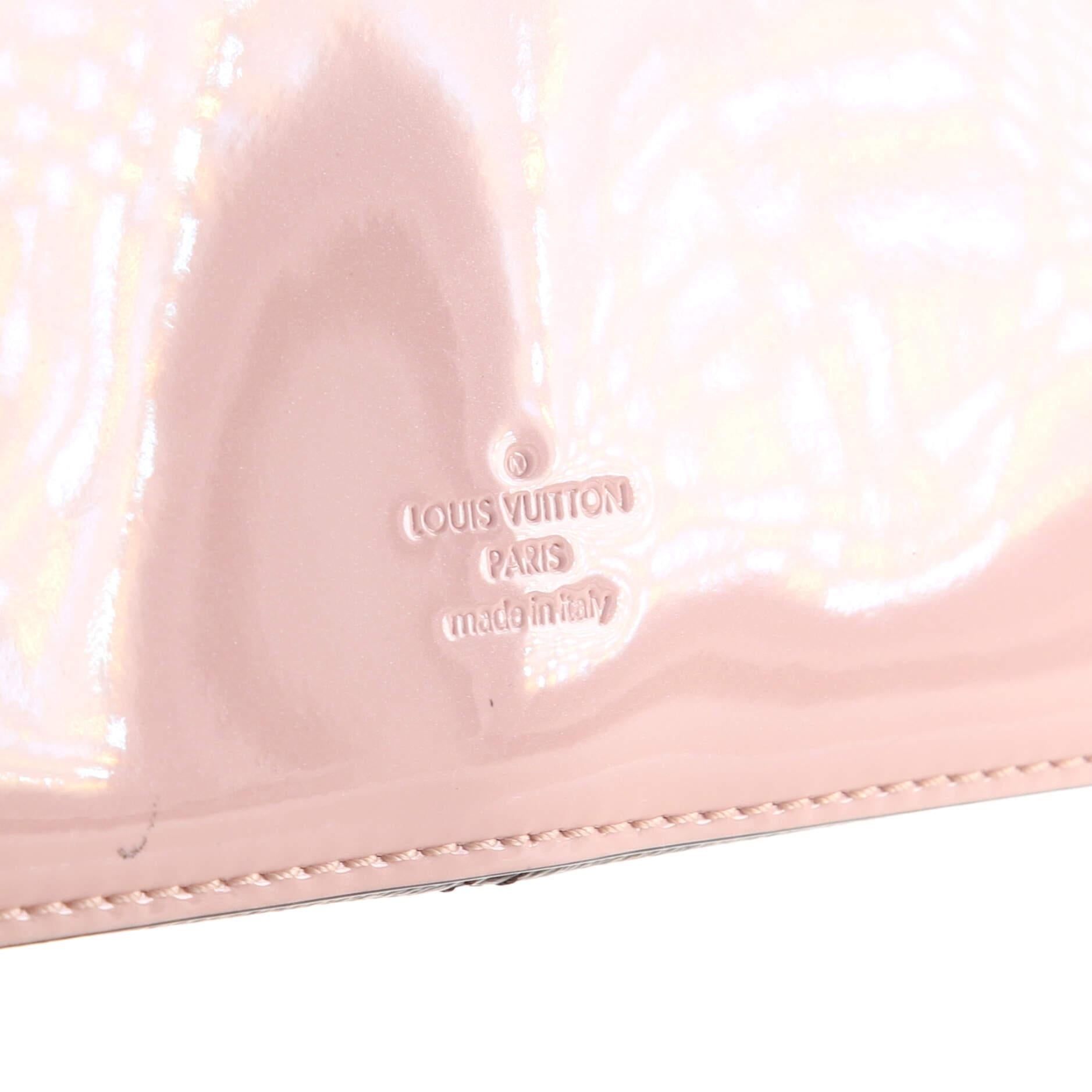 Louis Vuitton Cherrywood Handbag Vernis with Monogram Canvas BB In Good Condition In NY, NY