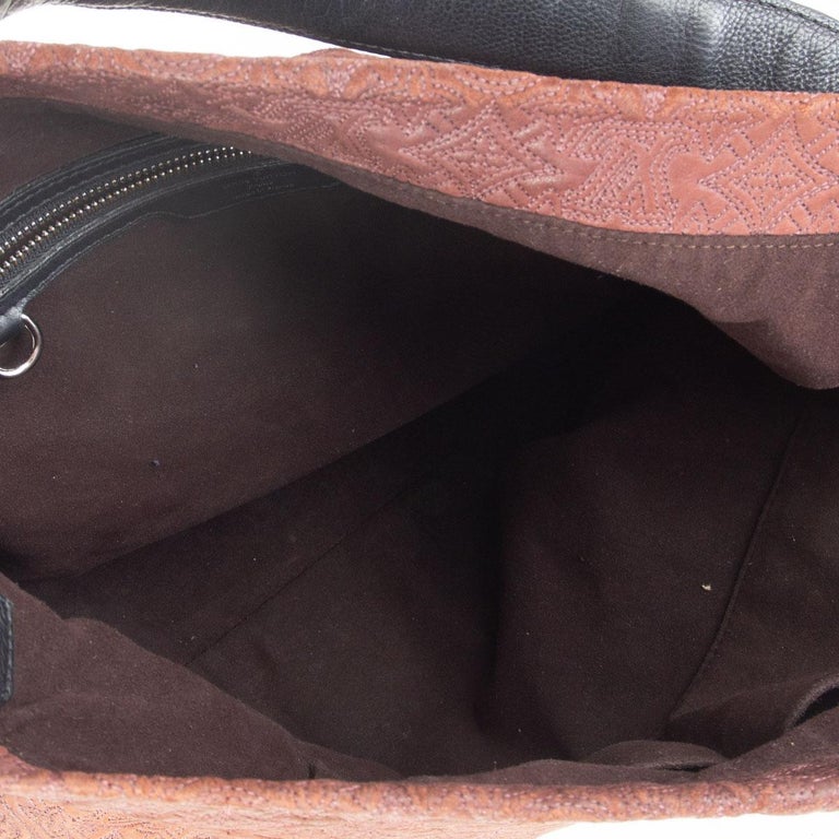 LOUIS VUITTON Chocolate brown leather MONOGRAM ANTHEIA PM HOBO Shoulder Bag  at 1stDibs