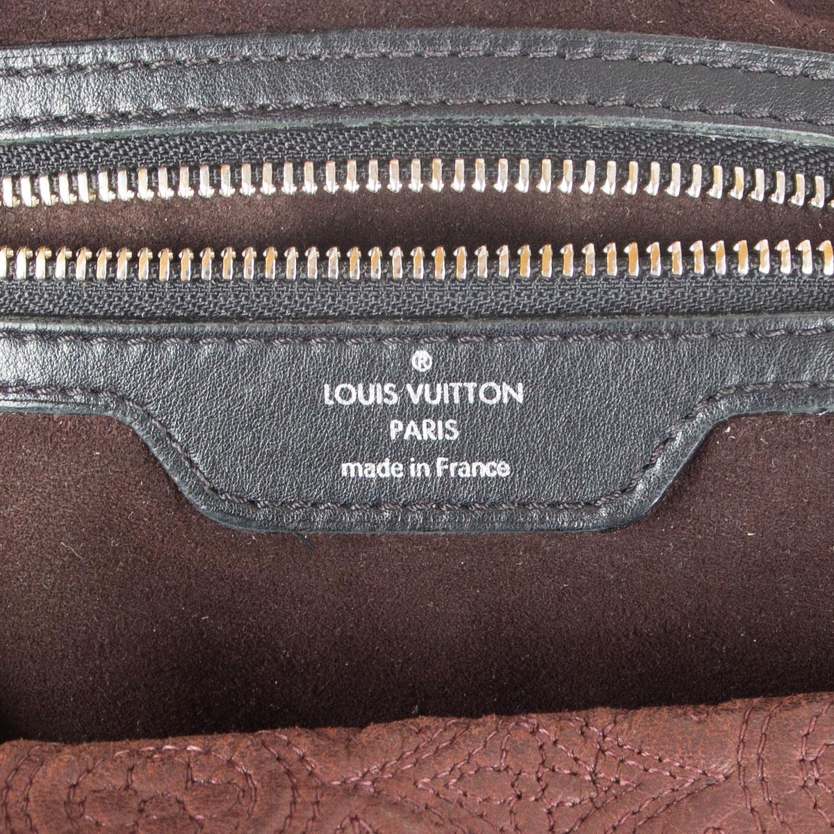 LOUIS VUITTON Chocolate brown leather MONOGRAM ANTHEIA PM HOBO Shoulder Bag 1