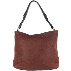 LOUIS VUITTON Chocolate brown leather MONOGRAM ANTHEIA PM HOBO Shoulder Bag