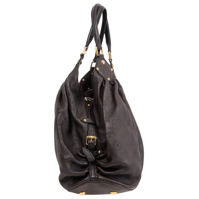 Mahina XL Monogram Chocolate Leather Shoulder bag (TH0049) - Reetzy