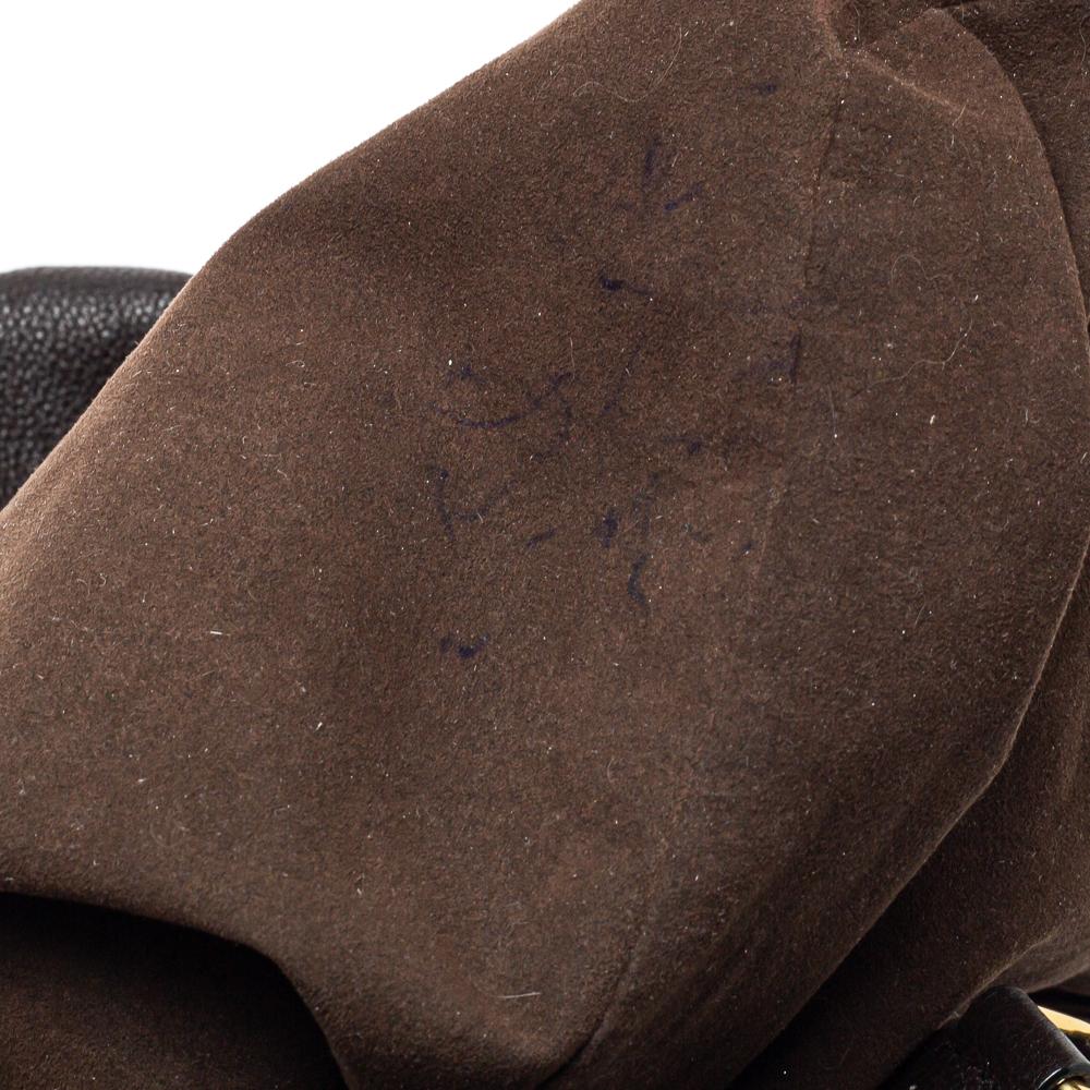 Louis Vuitton Chocolate Brown Monogram Mahina Leather L Bag In Good Condition In Dubai, Al Qouz 2