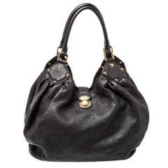 Louis Vuitton Chocolate Brown Monogram Mahina Leather L Bag