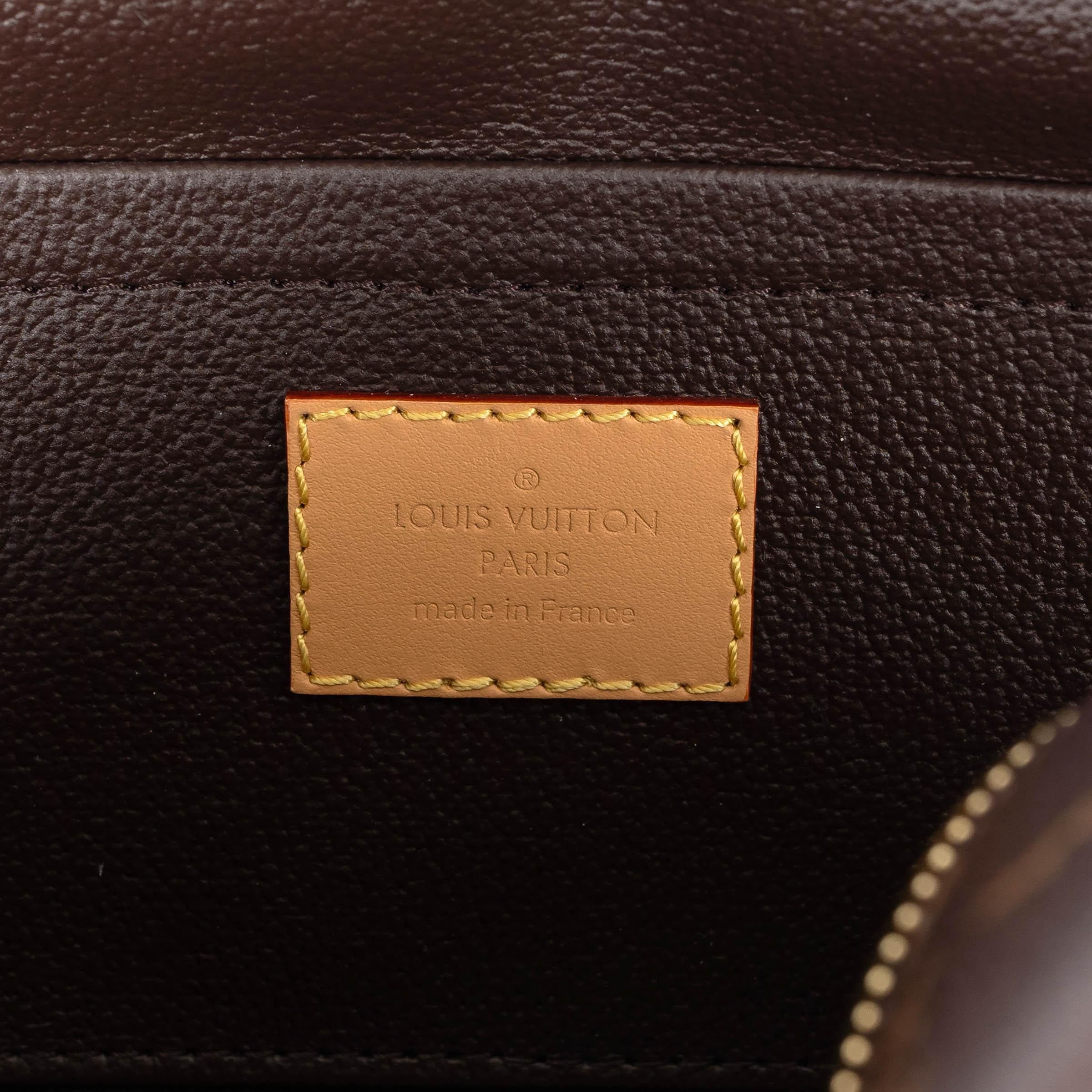LOUIS VUITTON Sac LOCKER DOPP KIT Monogramme Chocolat en vente 3