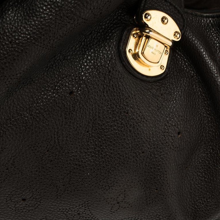 Louis Vuitton Chocolate Monogram Mahina Leather Surya L Bag at 1stDibs