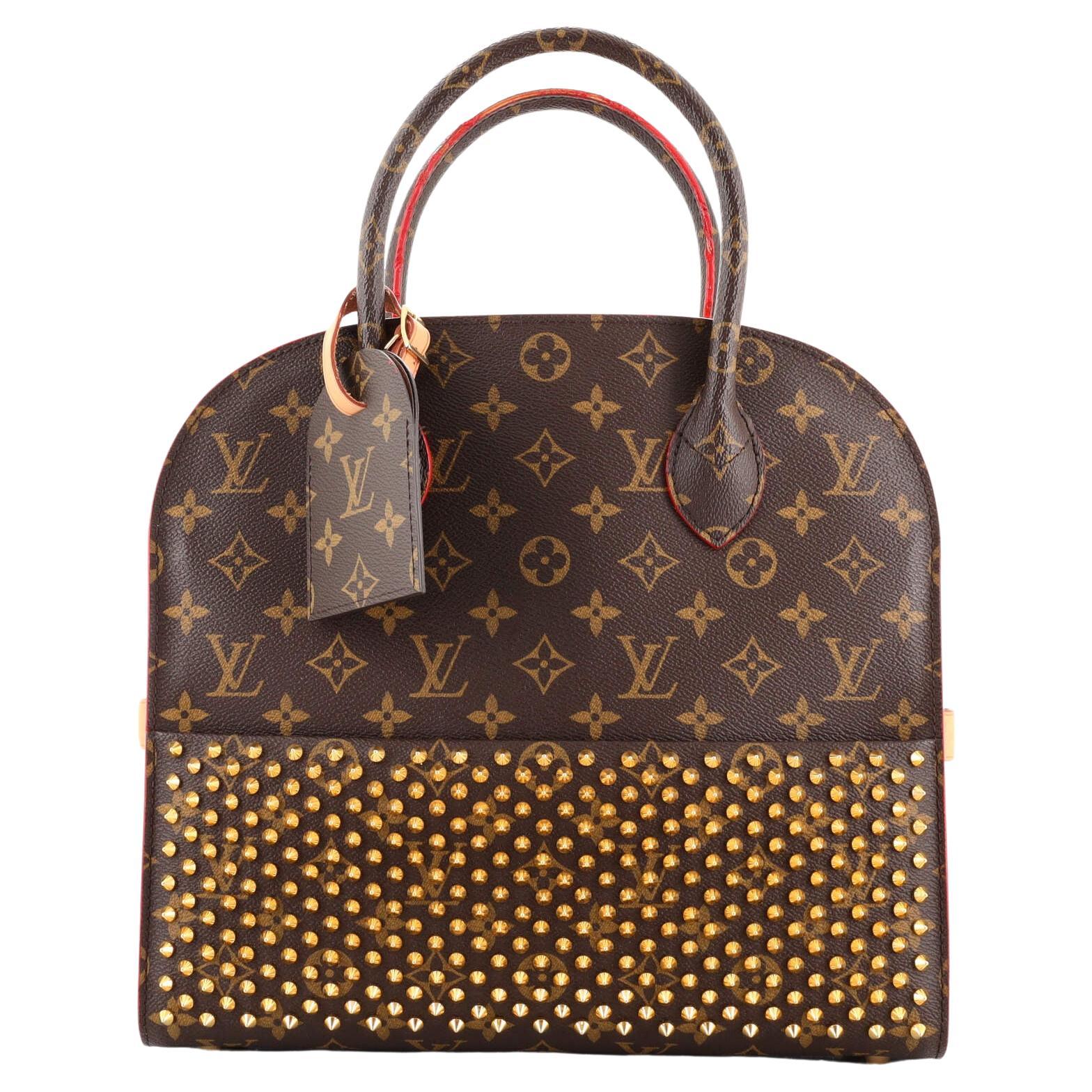 Shopping bag louboutin leather bag Louis Vuitton Brown in Leather