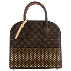 Louis Vuitton Christian Louboutin Shopping Bag Calf Hair And Monogram Canvas 