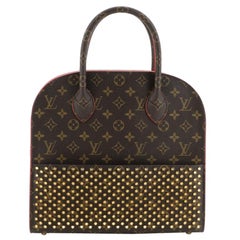 Louis Vuitton Christian Louboutin Shopping Bag Calf Hair and Monogram Canvas