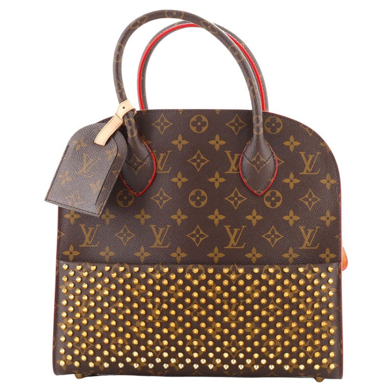 gennemse Virus sammensmeltning Louis Vuitton Christian Louboutin Shopping Bag Calf Hair and Monogram  Canvas PM at 1stDibs