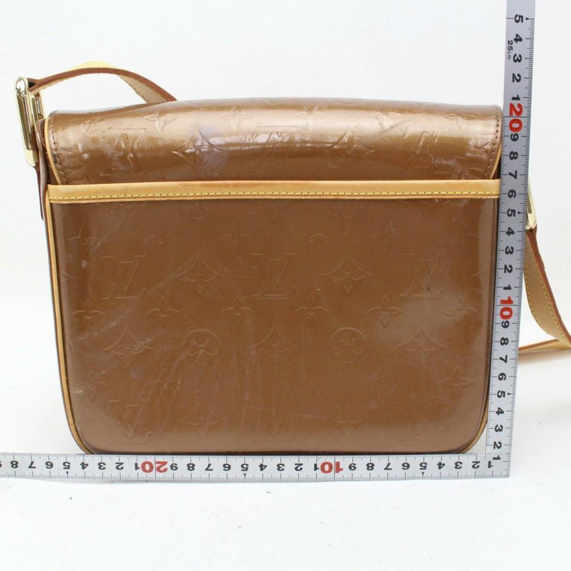 Louis Vuitton Christie Vernis Gm 869973 Brown Patent Leather Cross Body Bag For Sale 1
