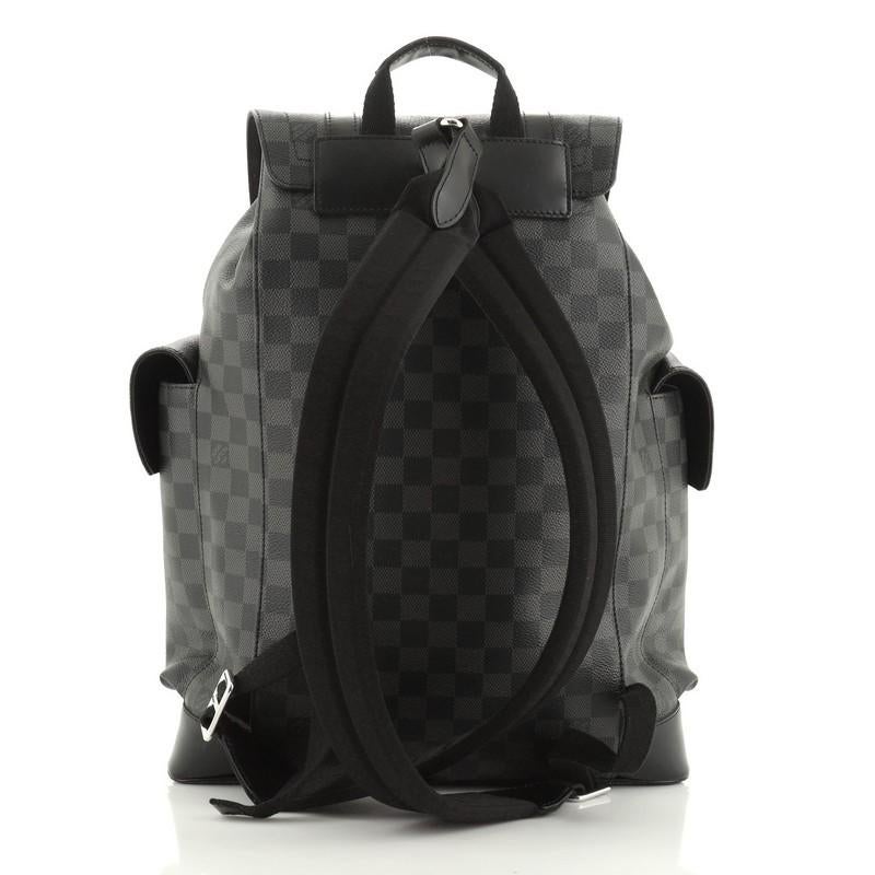 Black Louis Vuitton Christopher Backpack Damier Graphite PM