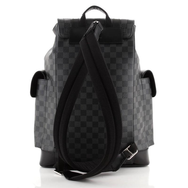Black Louis Vuitton Christopher Backpack Damier Graphite PM