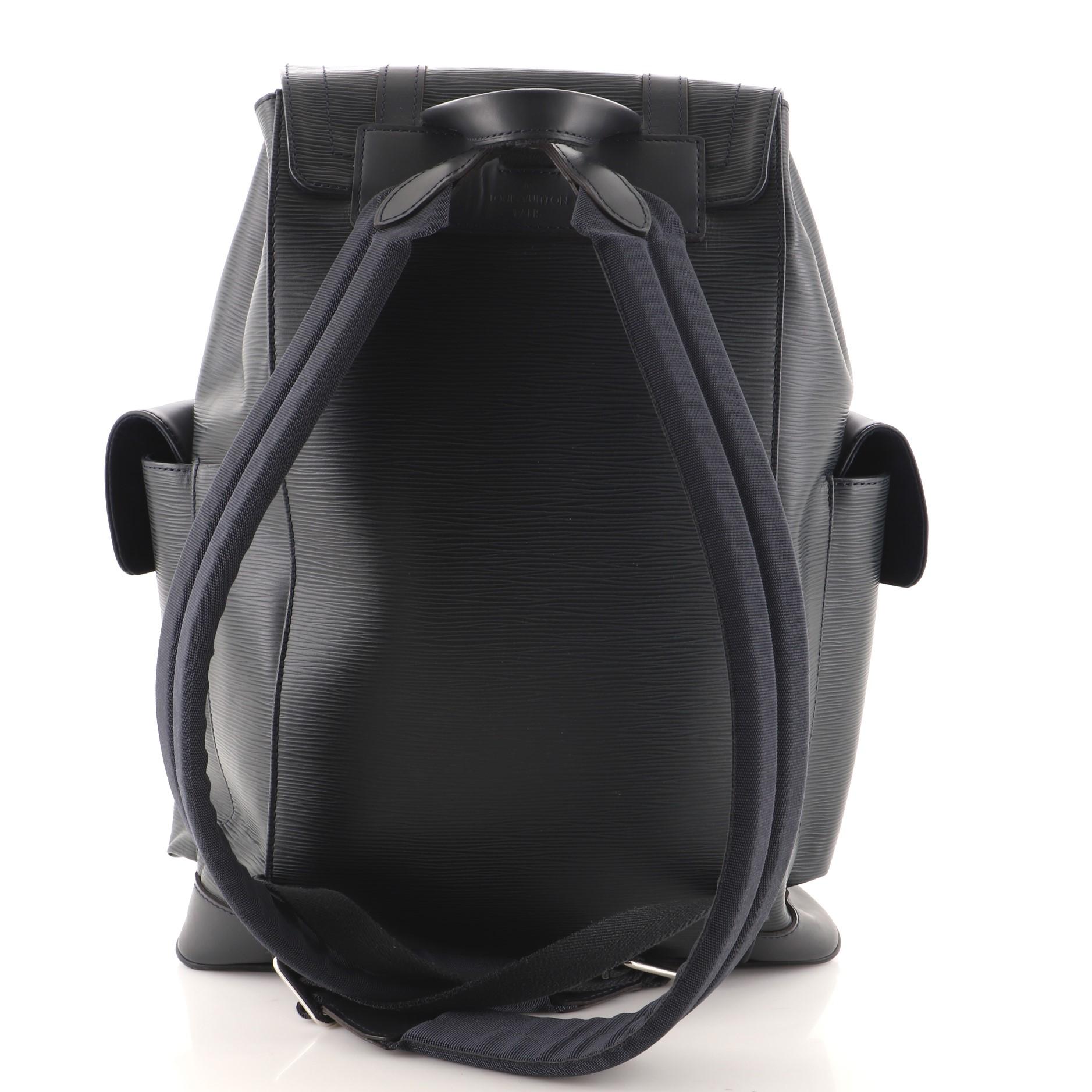 Black Louis Vuitton Christopher Backpack Epi Leather PM For Sale