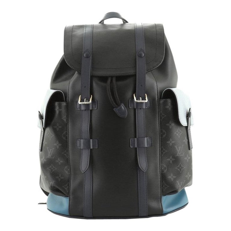 Louis Vuitton Christopher Backpack Epi Leather with Monogram Eclipse Canv For Sale at 1stdibs