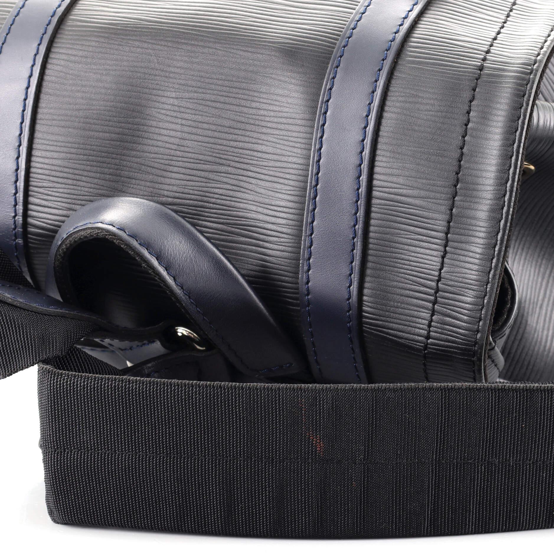 Black Louis Vuitton Christopher Backpack Epi Leather with Monogram Eclipse Canvas PM
