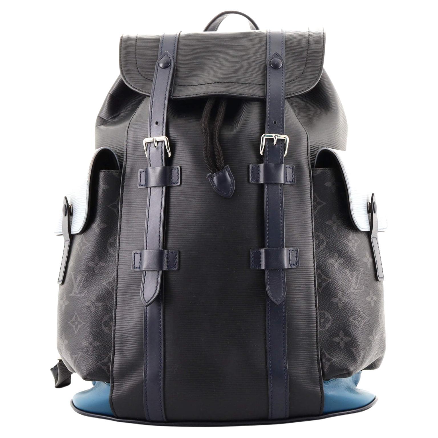 Louis+Vuitton+Tote+Backpack+Black+Canvas+Monogram+Eclipse for sale online
