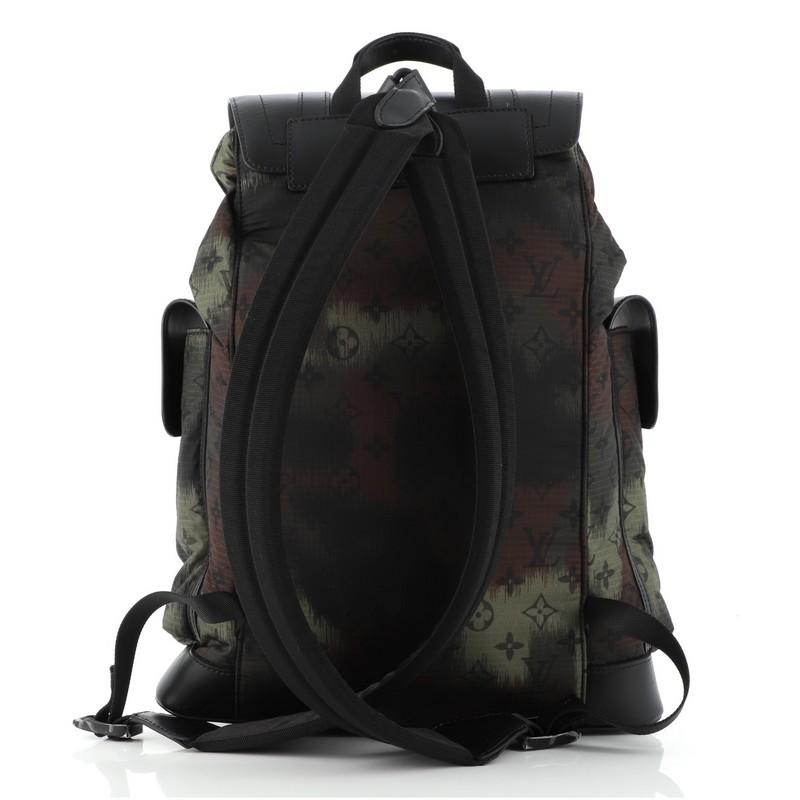 Nero Zaino Louis Vuitton Christopher Edizione Limitata Monogramma Camouflage Nylon