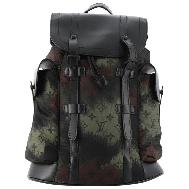 Louis Vuitton Christopher Backpack Limited Edition Camouflage Monogram Nylon at 1stDibs