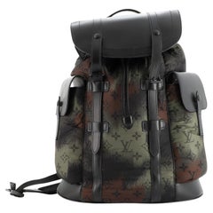 Louis Vuitton Christopher Backpack Limited Edition Camouflage Monogram Nylon 