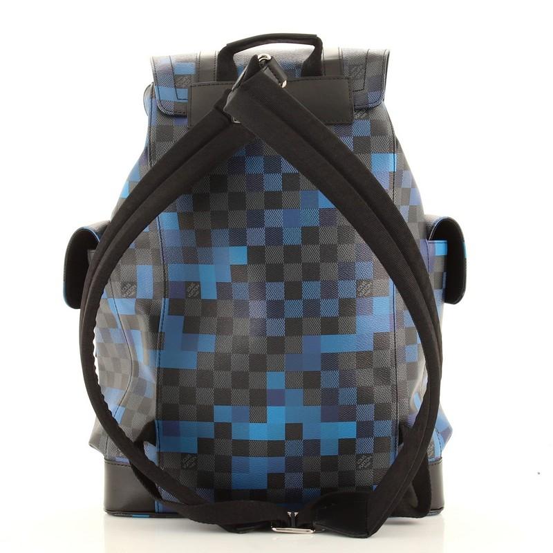 Louis Vuitton Christopher Rucksack Limitierte Auflage Damier Graphit Pixel PM im Zustand „Gut“ in NY, NY