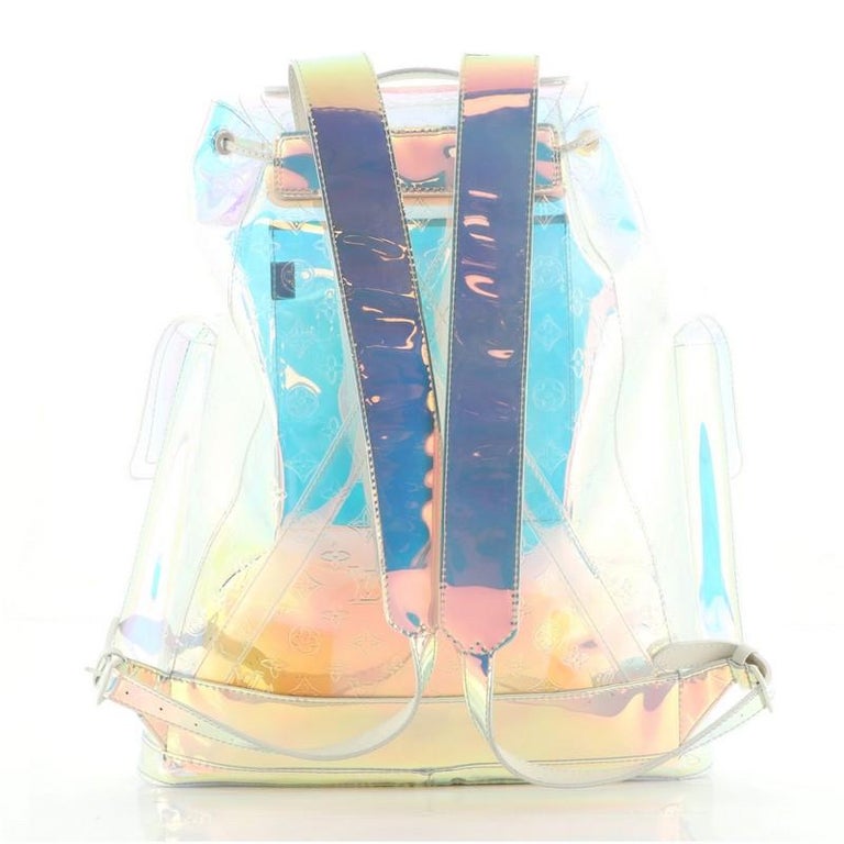 Louis Vuitton Christopher Backpack Limited Edition Monogram Prism PVC GM  Clear 79270124