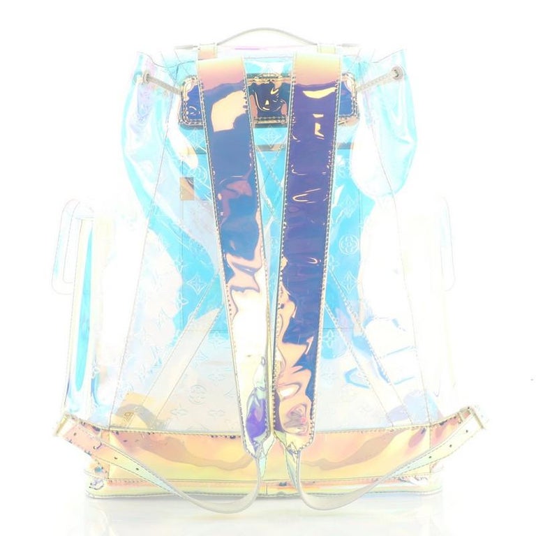 Louis Vuitton Christopher Backpack Limited Edition Monogram Prism PVC GM For Sale at 1stdibs