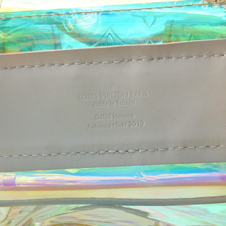 LOUIS VUITTON PVC Monogram Christopher Backpack GM Iridescent Prism 1201724