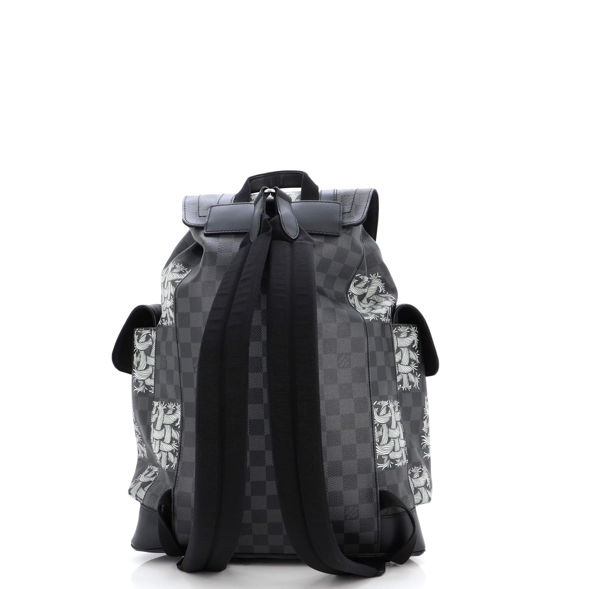 Louis Vuitton Christopher Backpack Limited Edition Nemeth Damier Graphite PM In Good Condition In NY, NY