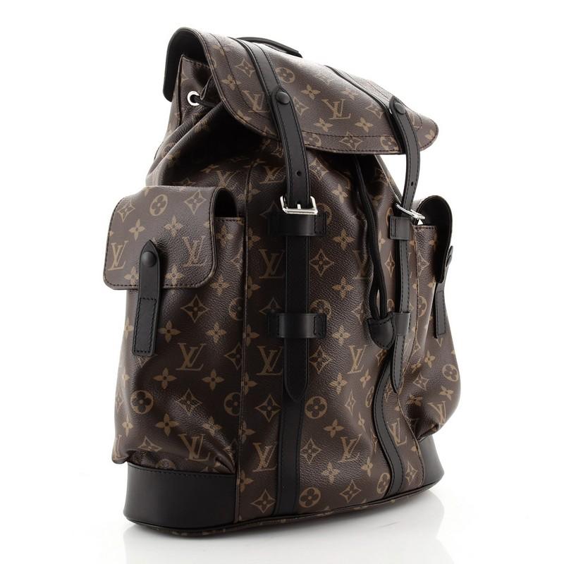 louis vuitton christopher monogram macassar pm brown