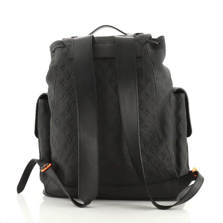 Louis Vuitton, Bags, Louis Vuitton Christopher Backpack Monogram  Taurillon Leather Gm Black