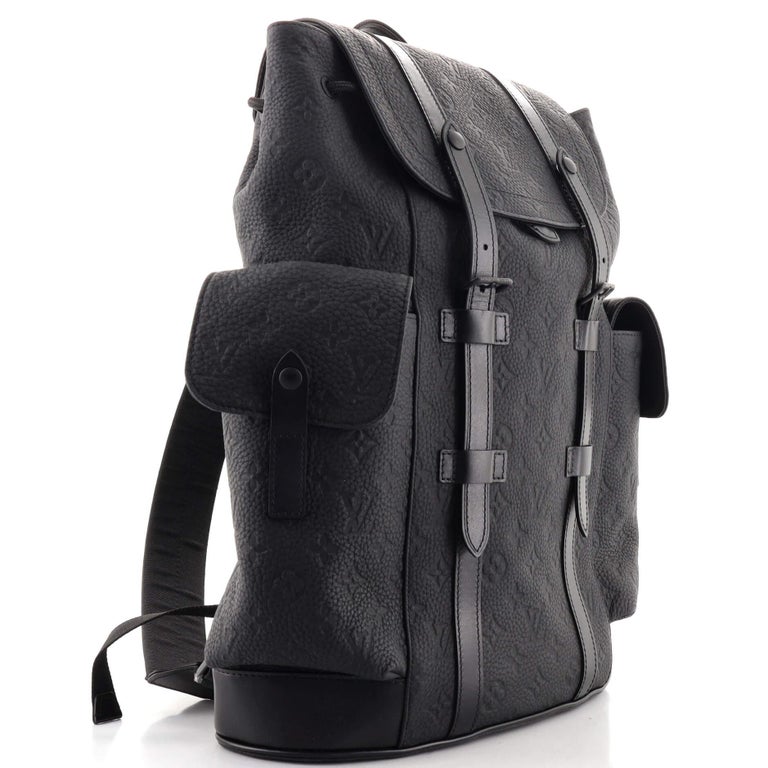 Louis+Vuitton+Christopher+Backpack+PM+Black+Leather+Monogram+Taurillon for  sale online