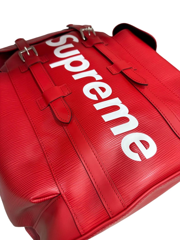 supreme lv backpack red