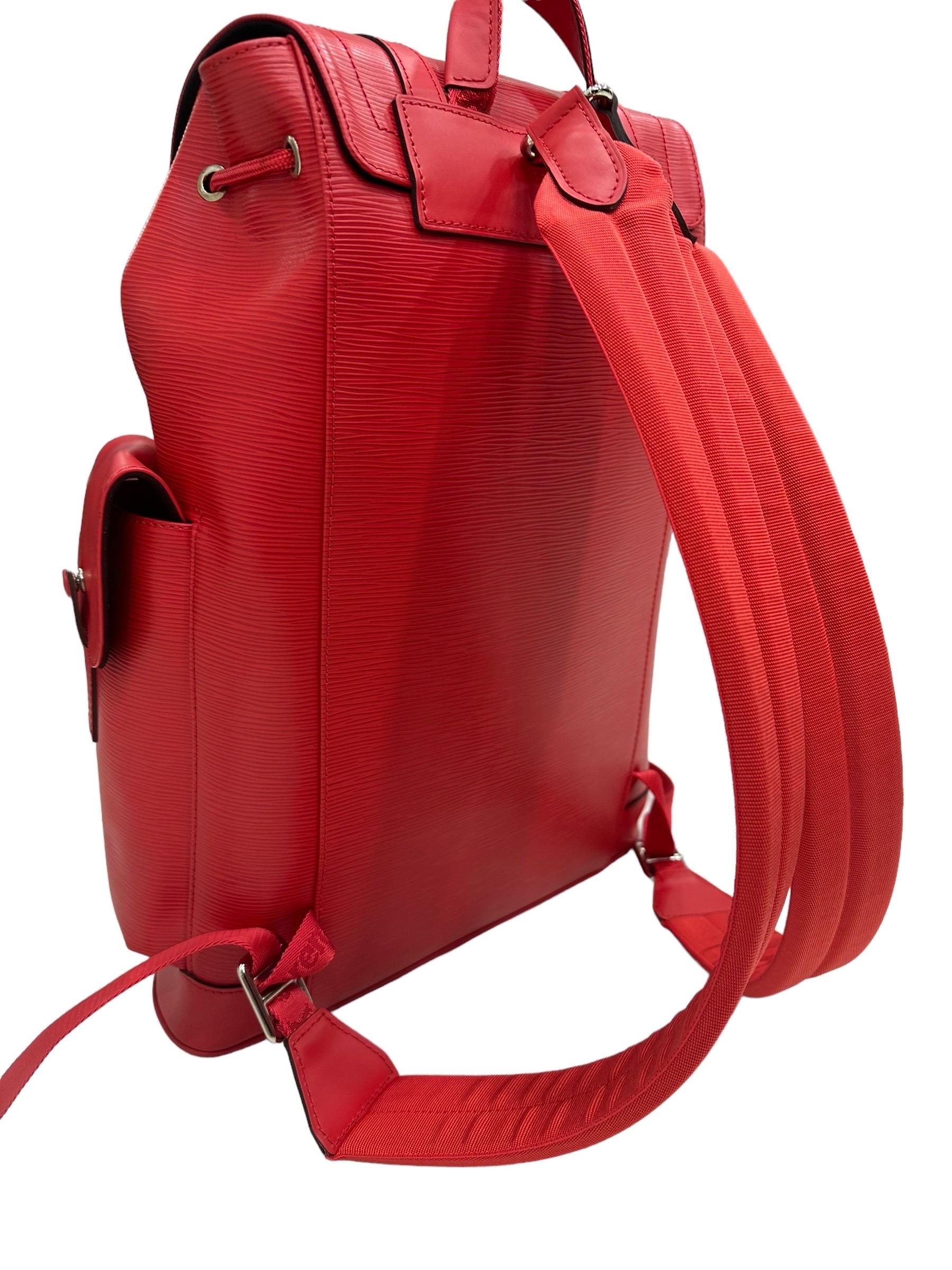 Louis Vuitton Christopher Backpack x Supreme Limited Edition Red Epi Leather 1