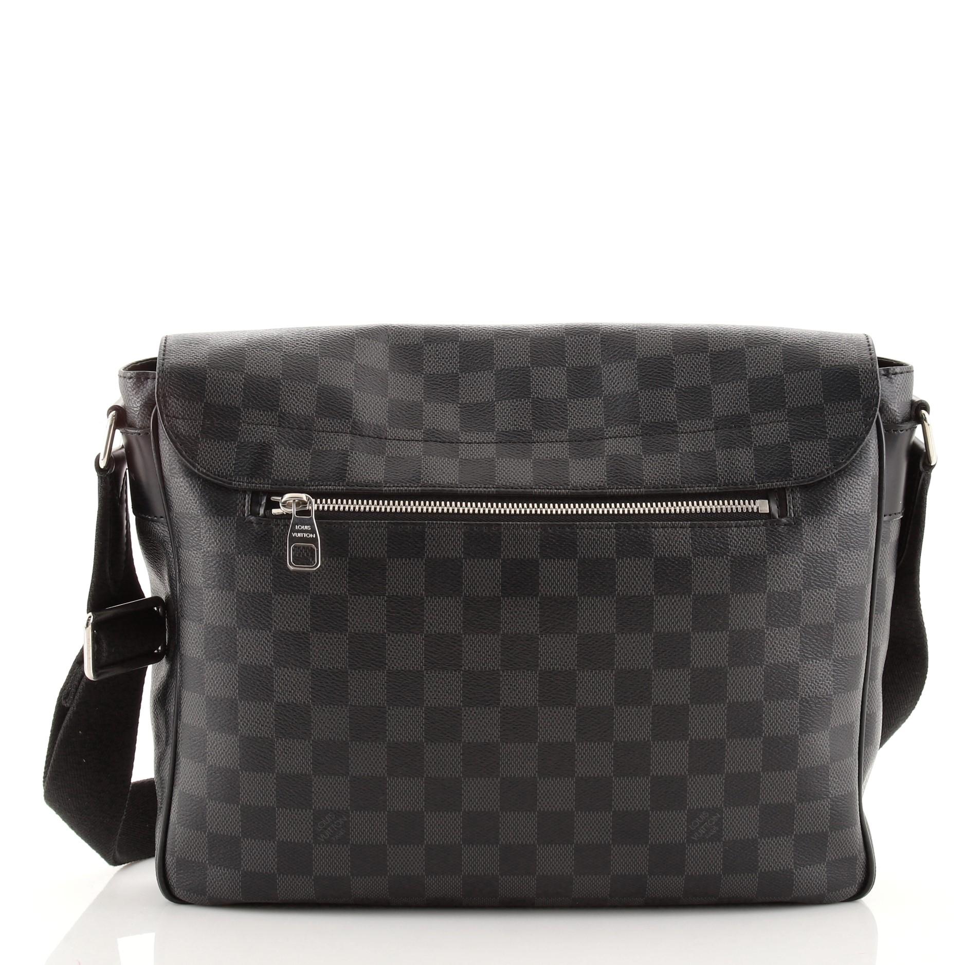 Black Louis Vuitton Christopher Messenger Bag Damier Graphite