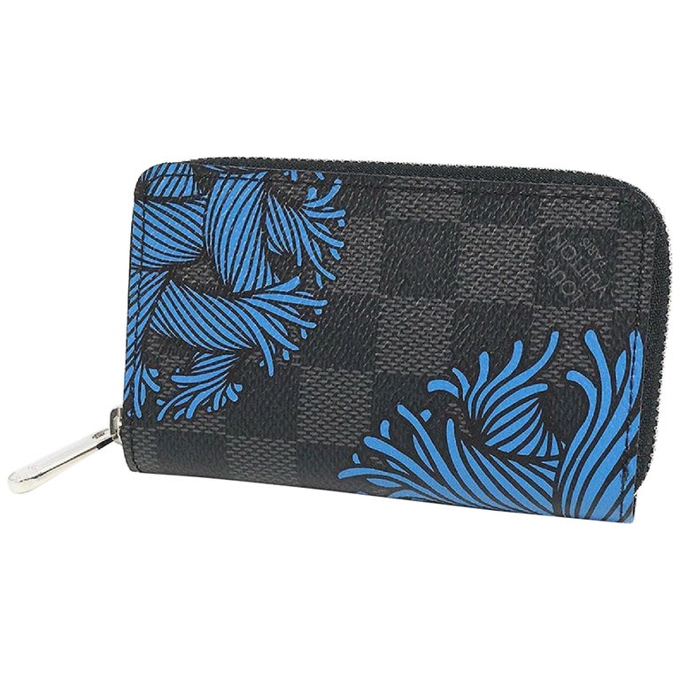 LOUIS VUITTON Christopher Nemeth Zippy coin purse Mens coin case N41687 blue rop For Sale at 1stDibs