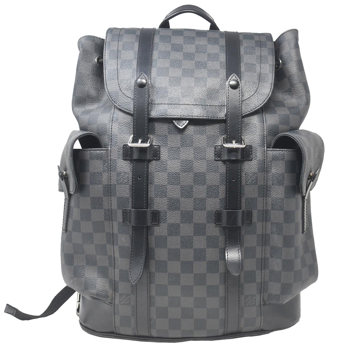 Louis Vuitton N41709 Christopher Pm Backpack Damier Graphite Canvas