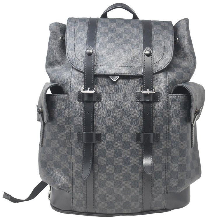 Louis Vuitton Christopher PM Damier Graphite Canvas Backpack For Sale at 1stdibs