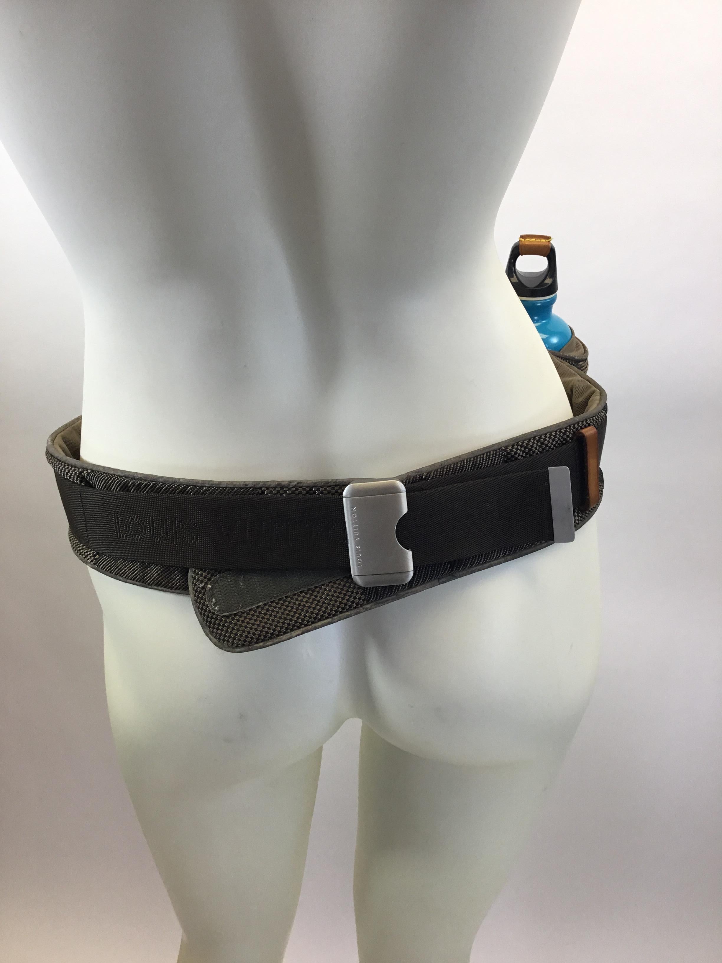 Black Louis Vuitton Cienture Jogging Fanny Pack For Sale