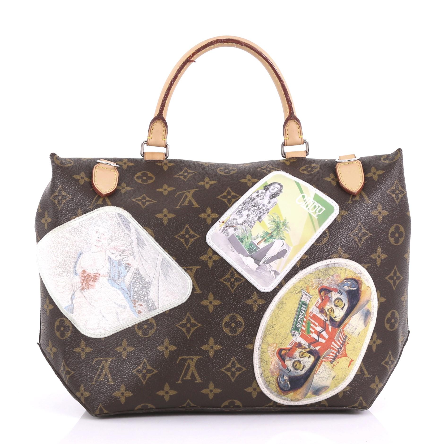 Black Louis Vuitton Cindy Sherman Camera Messenger Bag Patch Embellished Monogram