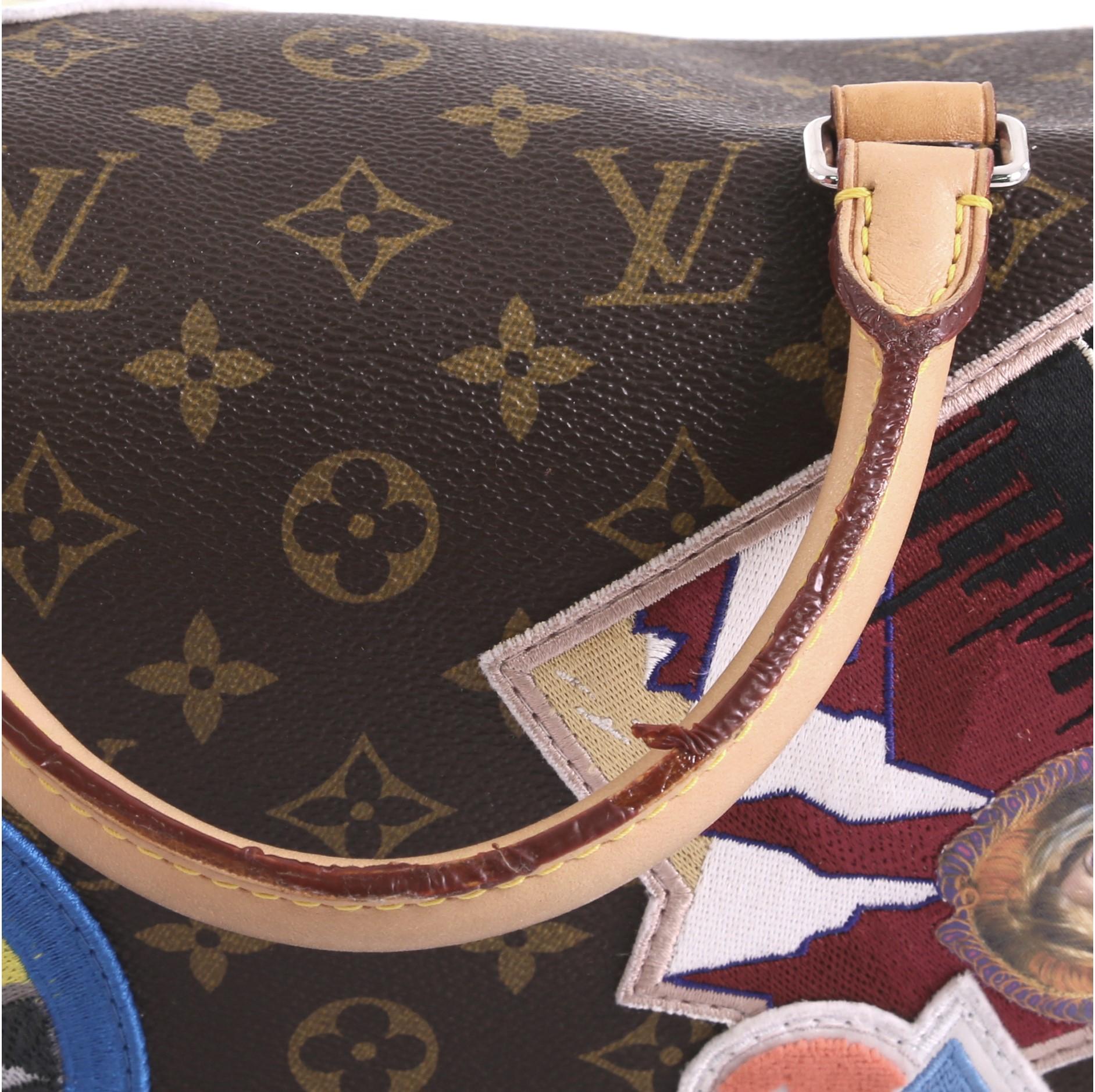 Women's Louis Vuitton Cindy Sherman Camera Messenger Bag Patch Embellished Monogram 